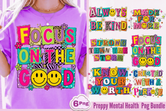 Download Preppy Mental Health Collage Png Bundle - Collage Collection