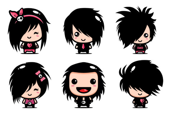 Download Cute Emo Vector Character Design - Character design Collection