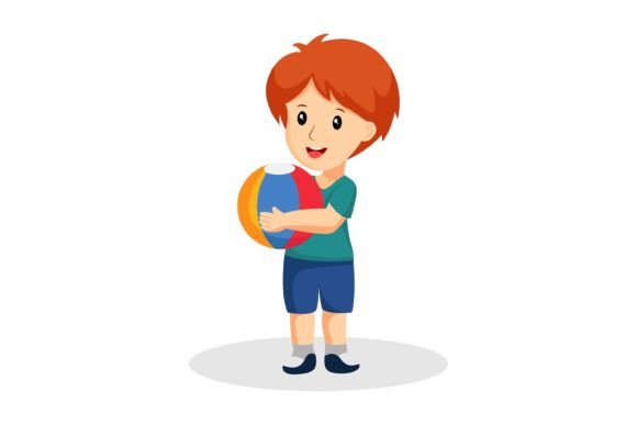 Download Little Boy with Ball Character Design - Character design Collection