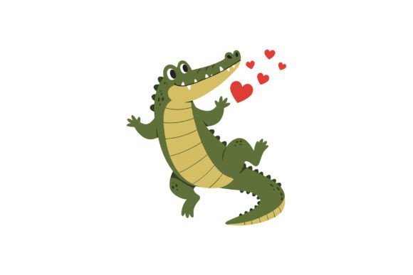 Download Playful Crocodile Character Design in Fl - Character design Collection