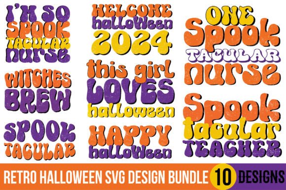Download Retro Halloween Svg Design Bundle - Premium Bundle
