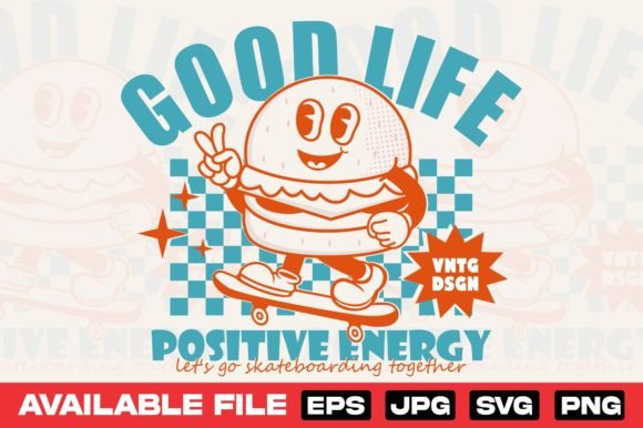 Download Retro Burger Cartoon Character Design - Premium Resources